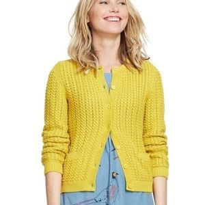 Boden chartreuse size US 2 knit cardigan